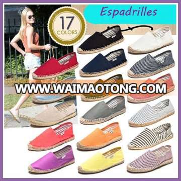 Wholesale Customized Espadrilles Casual Canvas Shoes Women Shoe 2017